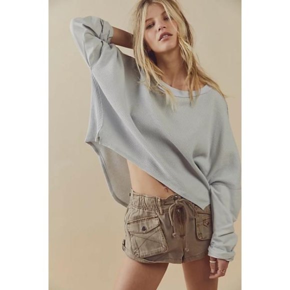 We The Free Tops - ⭐ WE THE FREE ⭐ FREE PEOPLE Jayson Ringer Tee In Gray Dawn Combo NWT MEDIUM